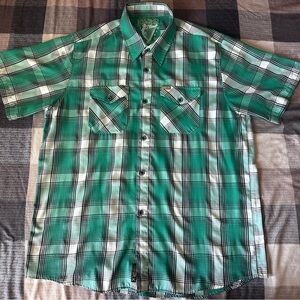 DIXXON Flannel Company Plaid Men's XL short sleeve bamboo “The Grafton Street”